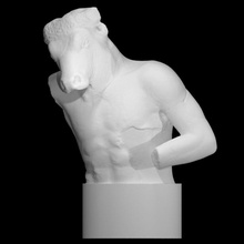 buste minotaure analyse classique sculpture marbre fragment 3d print model - Mito3D