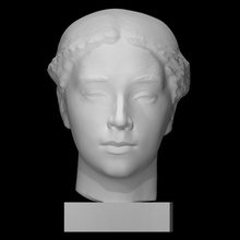 head woman scan halfbody 3d print model - Mito3D