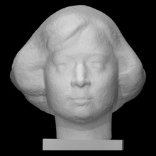 head girl scan halfbody 3d print model - Mito3D