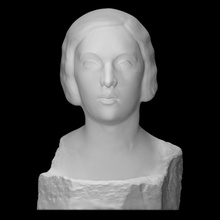 cabeza mujer escanear medio cuerpo 3d print model - Mito3D