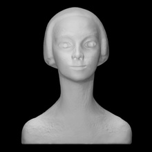 head girl scan halfbody 3d print model - Mito3D