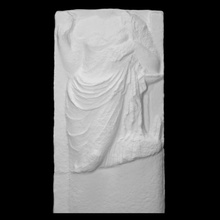 fragment grave stele scan relief funerary 3d print model - Mito3D