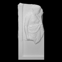 fragment grave stele scan relief funerary 3d print model - Mito3D
