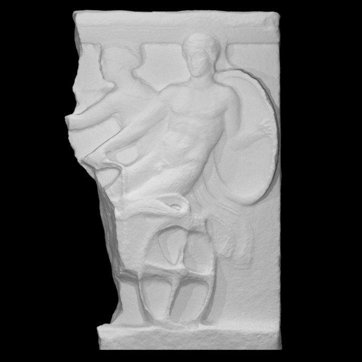 votive relief scan fragment 3D print model - Mito3D