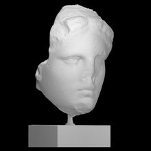 testa grandezza naturale statua demetra scansione scultura marmo frammento 3d print model - Mito3D
