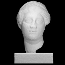 cabeza joven mujer escanear escultura mármol 3d print model - Mito3D