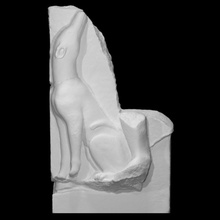 grave stele scan relief fragment 3d print model - Mito3D