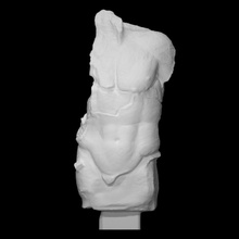 torso Teseo escanear hombre medio cuerpo 3d print model - Mito3D