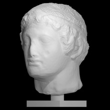 head youth scan athens parian-marble 3d print model - Mito3D
