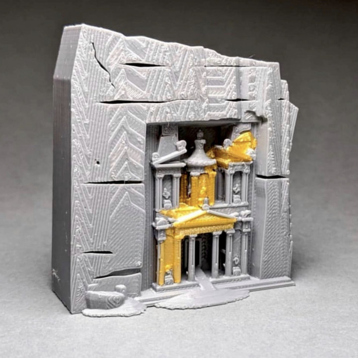 hazine petra Ürdün mimari Antik tarihi Asya 3D print model - Mito3D