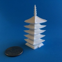 pagoda mimari bina Çin tarihi Japonya Japonca tapınak şakak mabet kule Tokyo minyatür kilise kale dönüm noktası oryantal mimar görülecek yer edo 3d print model - Mito3D