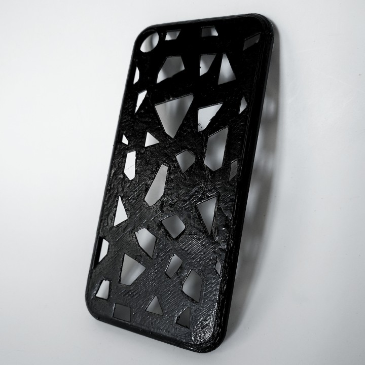 iphone 7 voronoi texture Cas gaine gadgets électronique couverture conception téléphone 3D print model - Mito3D