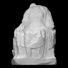 statuette mother gods sitting throne scan woman halfbody 3d print model - Mito3D