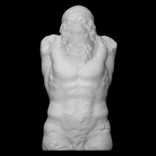 estatua atlas escanear hombre medio cuerpo 3d print model - Mito3D