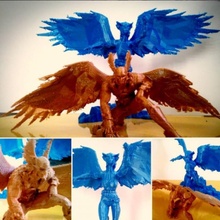 halcón ventilador Arte figura corriente continua diorama superhéroes 3d print model - Mito3D
