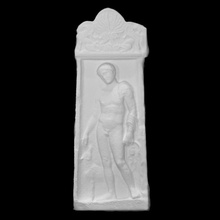 grave estela Varredura homem monumento alívio funerária 3d print model - Mito3D