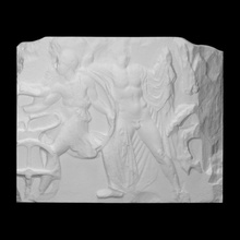 parthenon frieze north xxiii 63-65 scan man horse relief 3d print model - Mito3D