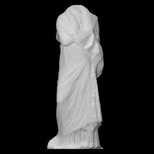 estatua pequeña herculano mujer tipo escanear medio cuerpo 3d print model - Mito3D