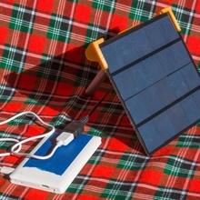 solaire panneau supporter augmenté énergie récolte gadgets électronique téléphone intelligent chargeur USB renouvelable fil 3d print model - Mito3D