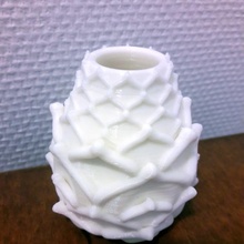 loto vaso giardino foglie 3d print model - Mito3D