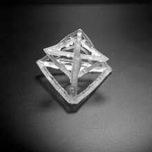 pyramid pendant - sharpedged jewellery 3d print model - Mito3D