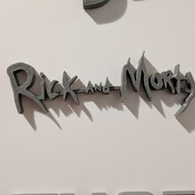 rick morty logo fan art 3d print model - Mito3D