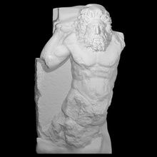 atlante apamea syria tycheion scan column god man mythology sculpture stone water beard atalante religion neptune 3dprint 3dscan muscle myth culturalheritage muscular 3d print model - Mito3D