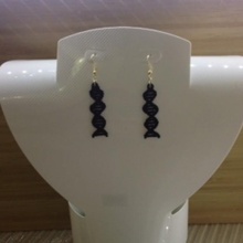 double hélix boucles d'oreilles Collier bijoux 3d print model - Mito3D