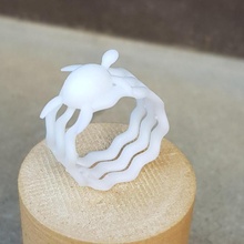 Tortuga anillo joyería 3d print model - Mito3D