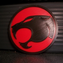 Thundercats logo ventilador Arte moneda simbólico trueno emblema gatos 3d print model - Mito3D