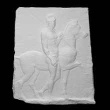 votive relief scan man horse 3d print model - Mito3D