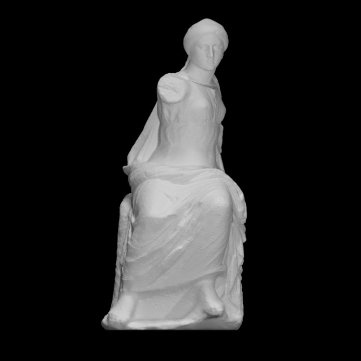 bitmemiş kadın cenaze töreni heykel taramak yarım beden 3D print model - Mito3D