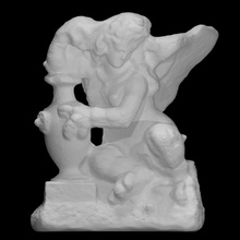unfinished funerary statue sphinx scan fullbody 3d print model - Mito3D