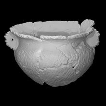 vessel lug handles scan object fragment 3d print model - Mito3D