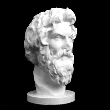 antisthenes museu britânico londres scan grego filósofo wildhair raggedbeard archedeyebrows furrowedbrow prominentnose profundo seteye 3d print model - Mito3D