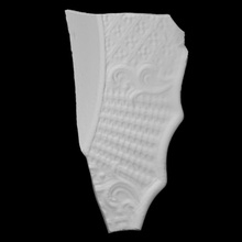 white salt glazed stoneware scan object relief fragment 3d print model - Mito3D