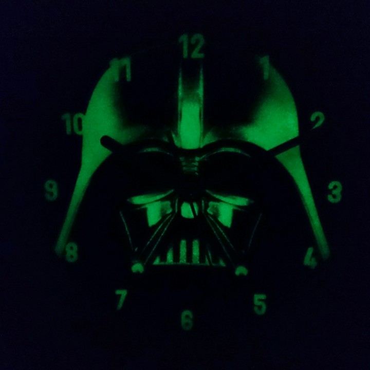reloj estrella guerras darth vader ventilador Arte película ligero pared cine Darth Vader noche colgar guerra Galaxias luz brilla 3D print model - Mito3D