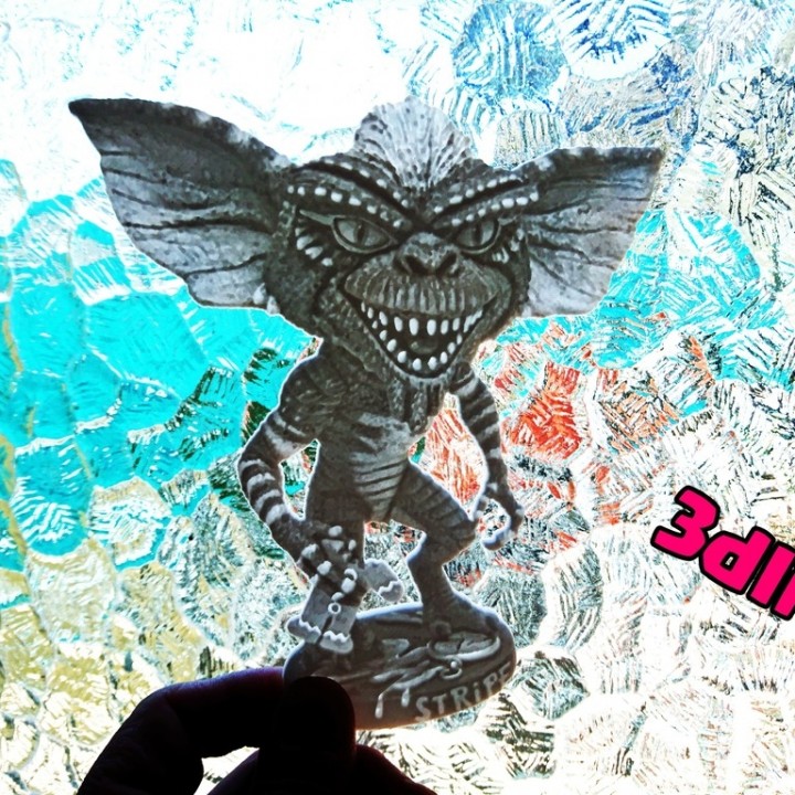 Gremlin taş ocağı hayran Sanat sinema Rahatlama Gremlinler litofania rahatlatma şerit 3D print model - Mito3D