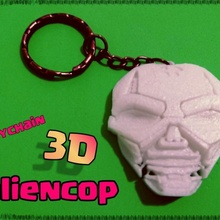 llavero aliencop Moda accesorios extraterrestre 3d print model - Mito3D