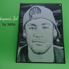 dibujo 3d Neymar ventilador arte barcelona futebol fc futbol Balon barra ccedil jugador imagen3d 3d print model - Mito3D
