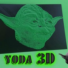 dibujo en 3d yoda Estrela guerras ventilador arte desenhando filme pelicula 3d print model - Mito3D