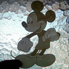 mickey rato litofano ventilador arte Disney Mickey Mouse litofania dibujos animados 3d print model - Mito3D
