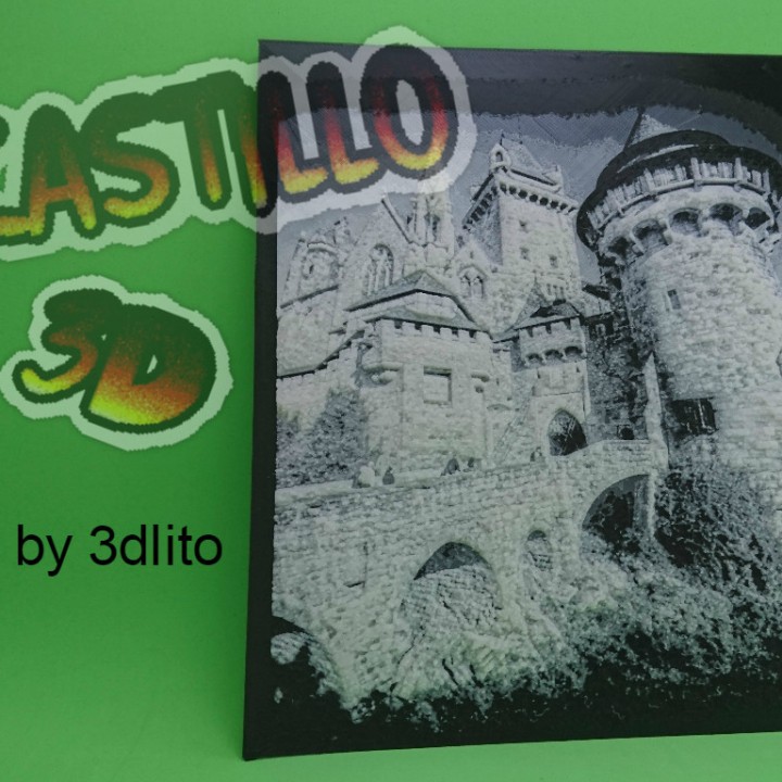 Castillo 3 boyutlu hayran Sanat terör dibujo foto imagen 3D print model - Mito3D