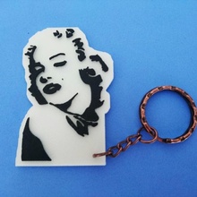 anahtarlık Marilyn Monroe şablon moda Aksesuarlar film Llavero sinema Sanat 3d print model - Mito3D