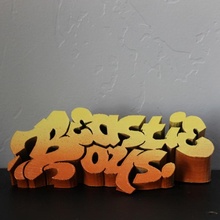 beastie boys logo art fan hiphop rap bands bandlogos 3d print model - Mito3D