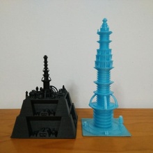 ghiaccio Torre + carbone fortezza tavolo openscad generativo 3d print model - Mito3D