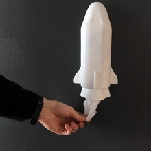 space shuttle bag dispenser & garden kitchen rocket household nasa large spaceshuttle 3d print model - Mito3D