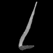 wrought iron hoe scan object fragment 3d print model - Mito3D