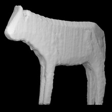 madeira vaca brinquedo Varredura animal tamanho real 3d print model - Mito3D