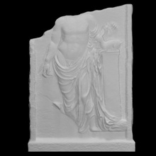 frammento tomba stele scansione metà corpo 3d print model - Mito3D
